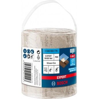 Rolo de rede de lixa EXPERT M480 93 mm, 5 m, G 80 refª 2608900776 BOSCH Rolo de rede de lixa EXPERT M480 93 mm, 5 m, G 80 refª 2608900776 BOSCH
