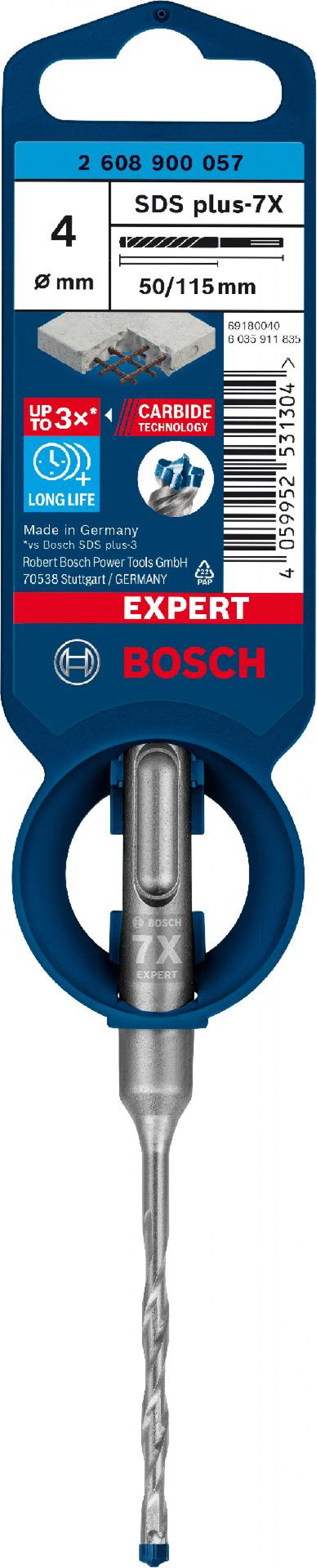 Broca EXPERT SDS plus-7X de 4 x 50 x 115 mm refª 2608900057 BOSCH