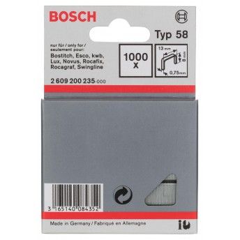 Agrafo de arame fino, tipo 58 refª 2609200235 BOSCH Agrafo de arame fino, tipo 58 refª 2609200235 BOSCH