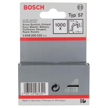 Agrafo de arame direito, tipo 57 refª 2609200232 BOSCH Agrafo de arame direito, tipo 57 refª 2609200232 BOSCH