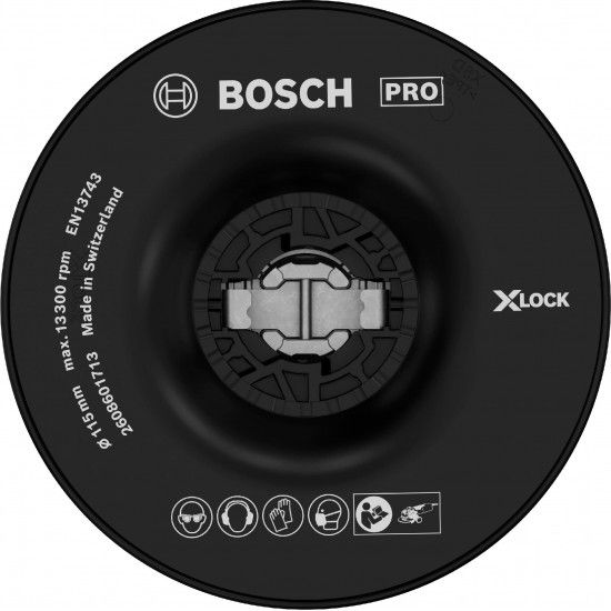 PRO Backing Pad Hard, 115 mm, X-Lock refª 2608601713 BOSCH PRO Backing Pad Hard, 115 mm, X-Lock refª 2608601713 BOSCH