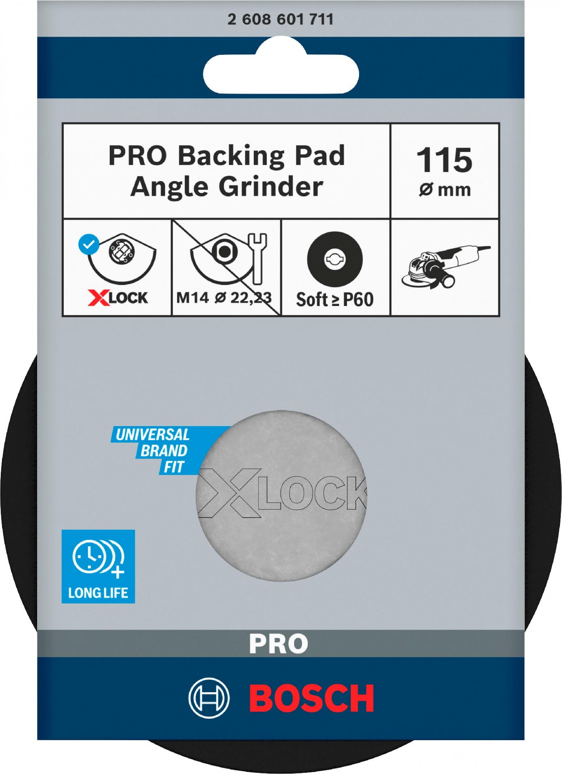 PRO Backing Pad Soft, 115 mm, X-Lock refª 2608601711 BOSCH
