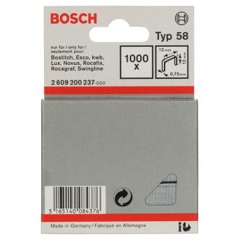 Agrafo de arame fino, tipo 58 refª 2609200237 BOSCH Agrafo de arame fino, tipo 58 refª 2609200237 BOSCH