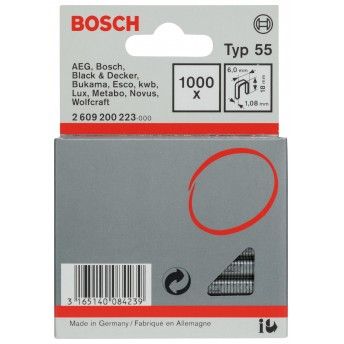 Agrafo estreito, tipo 55 refª 2609200223 BOSCH Agrafo estreito, tipo 55 refª 2609200223 BOSCH