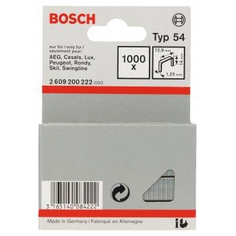 Agrafo de arame direito, tipo 54 refª 2609200222 BOSCH Agrafo de arame direito, tipo 54 refª 2609200222 BOSCH