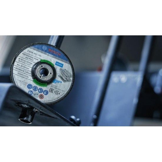 Disco de rebarbar PRO Stainless Steel and Metal, 76 x 4 x 10 mm refª 2608601705 BOSCH Disco de rebarbar PRO Stainless Steel and Metal, 76 x 4 x 10 mm refª 2608601705 BOSCH