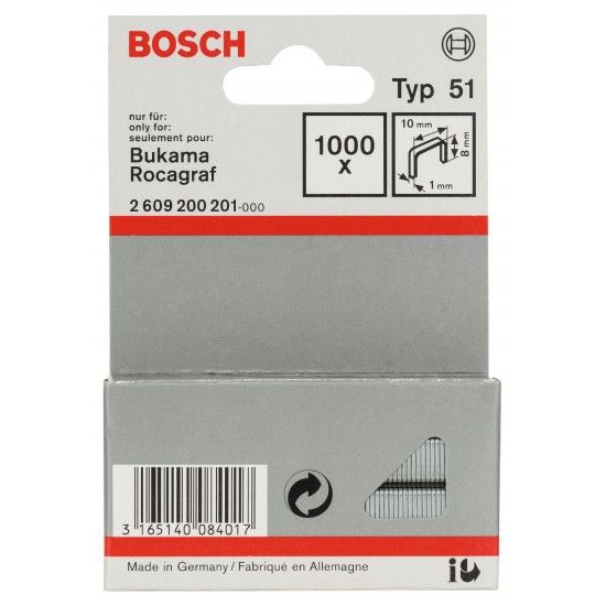 Agrafo de arame direito, tipo 51 ref� 2609200201 BOSCH