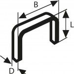 Agrafo de arame fino, tipo 53, inoxidável refª 2609200214 BOSCH Agrafo de arame fino, tipo 53, inoxidável refª 2609200214 BOSCH