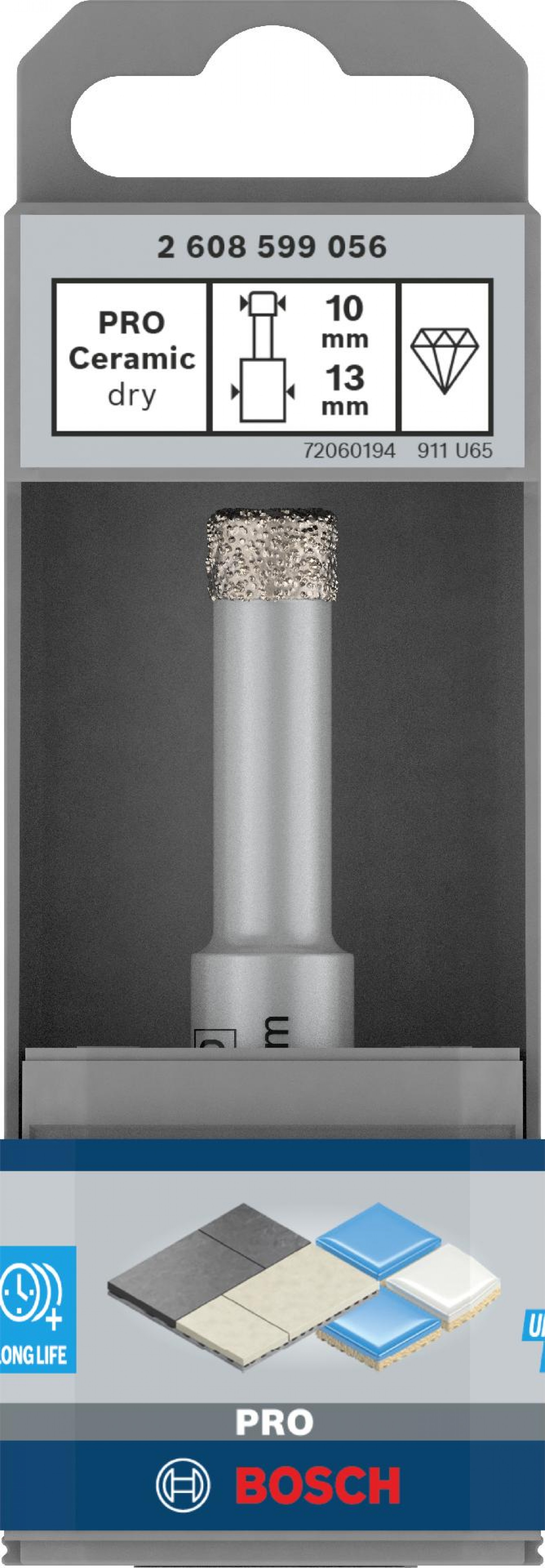 Broca PRO Ceramic dry, 10 x 33 x 13 mm refª 2608599056 BOSCH