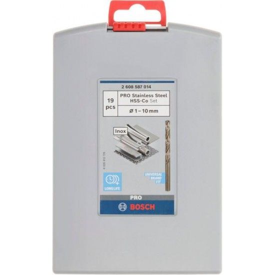 Kit Brocas para metal PRO Stainless Steel HSS-Co, 19 unid. ref� 2608587014 BOSCH