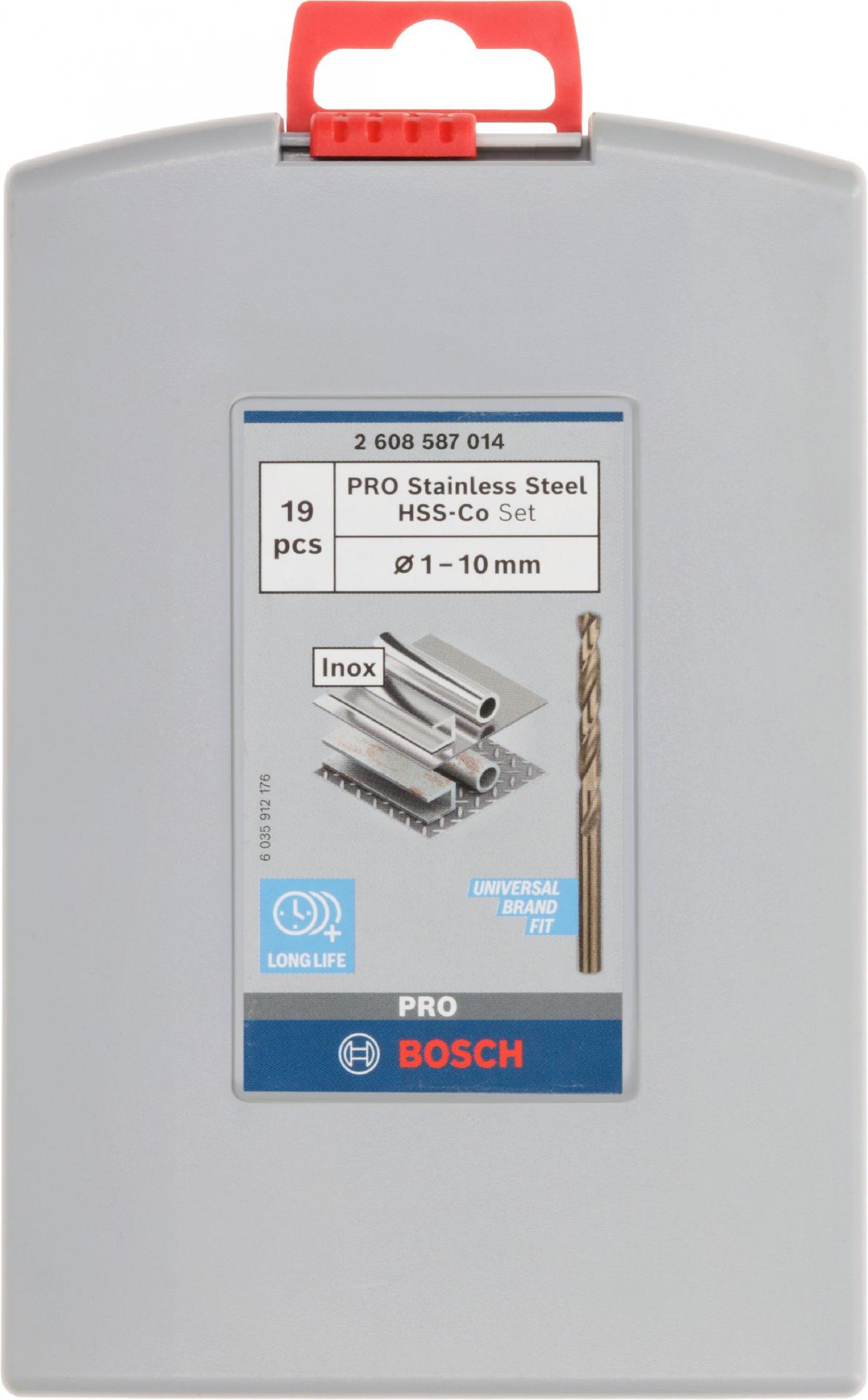 Kit Brocas para metal PRO Stainless Steel HSS-Co, 19 unid. refª 2608587014 BOSCH