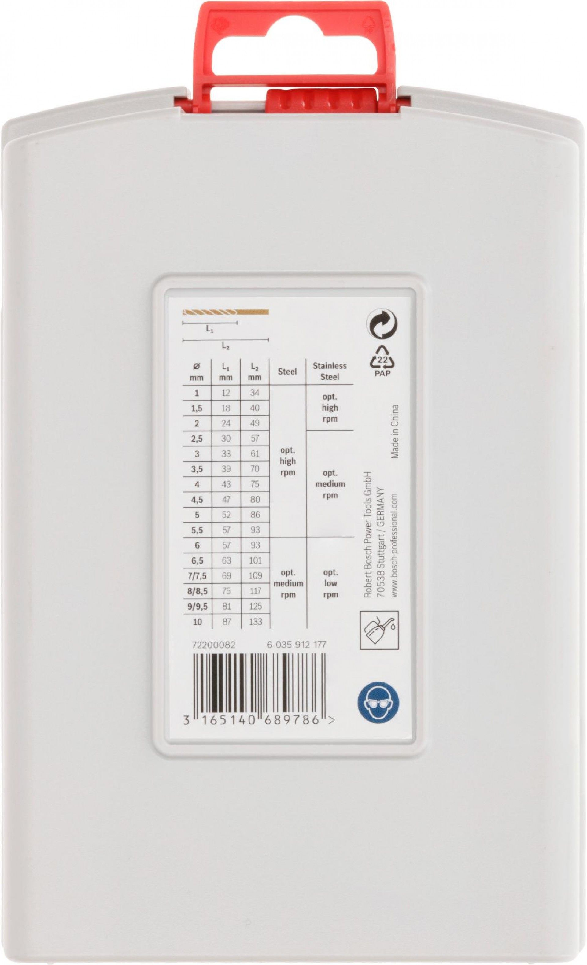 Kit Brocas para metal PRO Stainless Steel HSS-Co, 19 unid. refª 2608587014 BOSCH