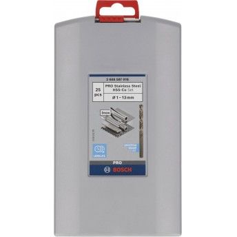 Kit Brocas para metal PRO Stainless Steel HSS-Co, 25 unid. refª 2608587018 BOSCH Kit Brocas para metal PRO Stainless Steel HSS-Co, 25 unid. refª 2608587018 BOSCH