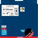 Prato de lixa EXPERT Multihole Universal, 125mm, m�dio ref� 2608900004 BOSCH