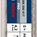Broca de comprimento longo PRO Metal HSS-G, 4,2 x 78 x 119 mm, 5 unid. ref� 2608596817 BOSCH