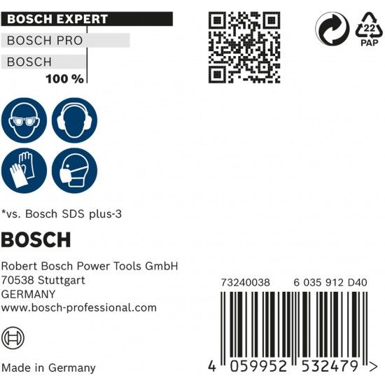 Broca EXPERT SDS plus-7X, 12 x 150 x 215 mm, 10 unidades ref� 2608900174 BOSCH