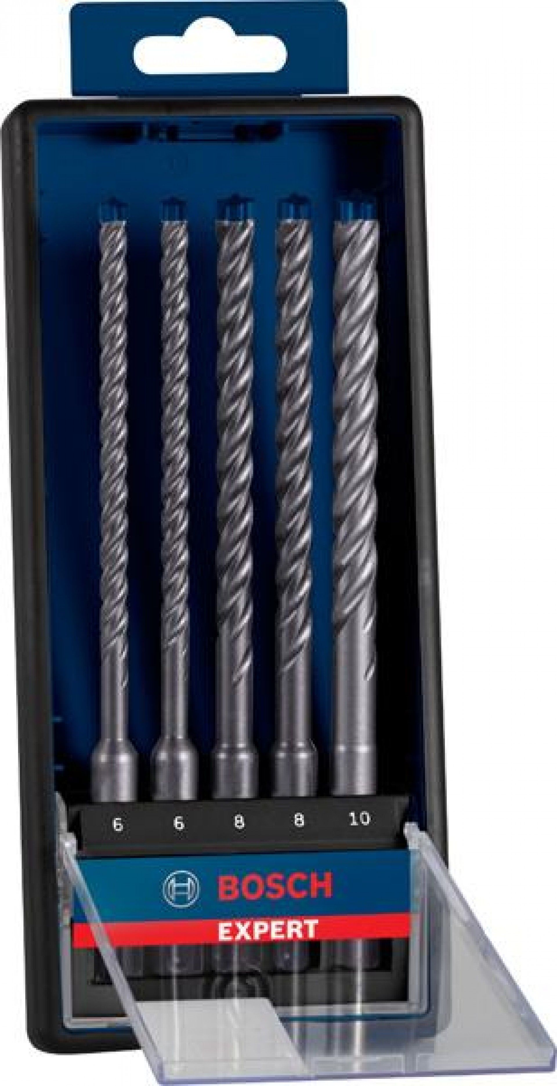 Kit Brocas para martelo EXPERT SDS plus-7X, 6/6/8/8/10 mm, 5 unidades refª 2608900198 BOSCH