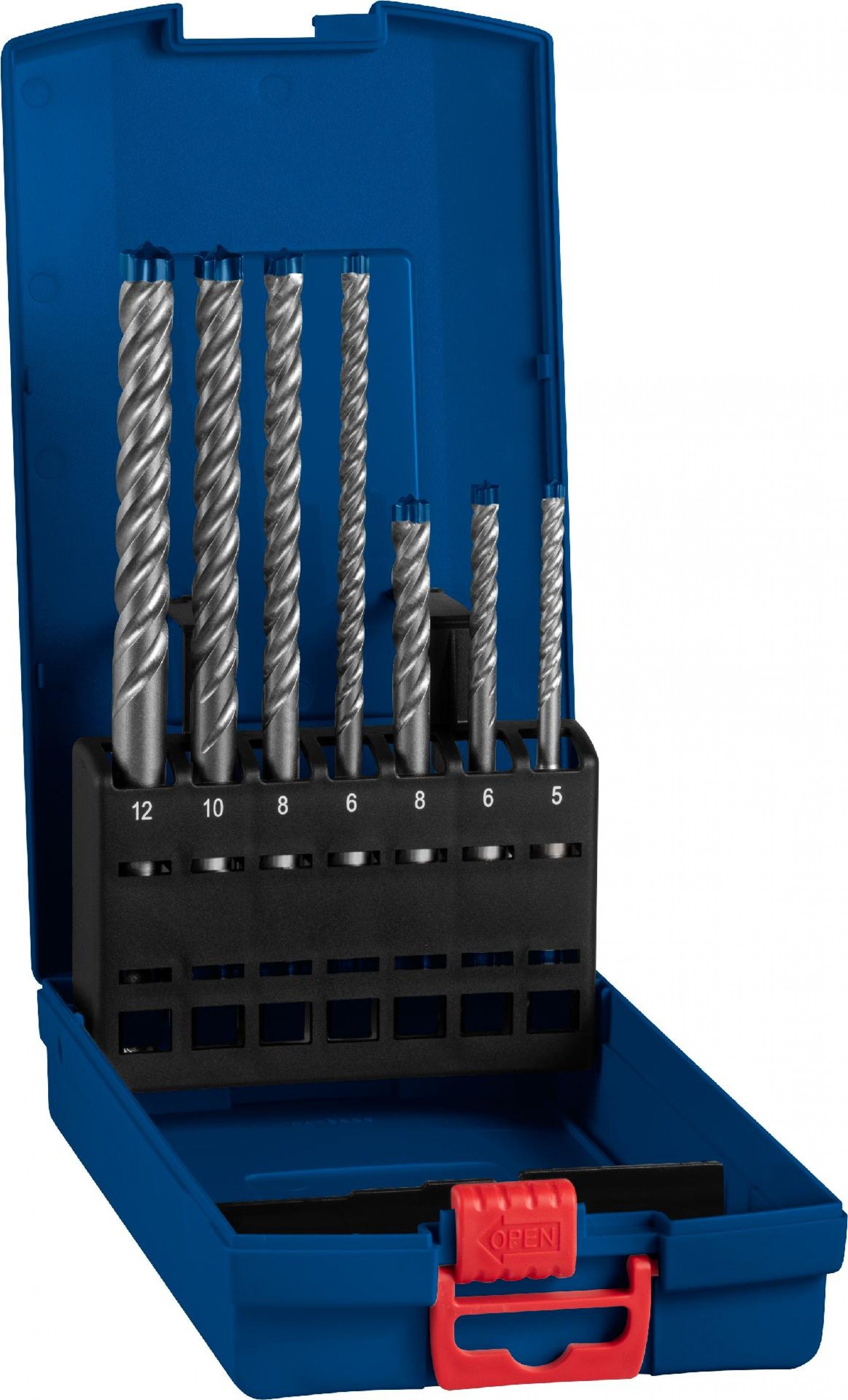 Kit Brocas para martelo EXPERT SDS plus-7X, 5/6/6/8/8/10/12 mm, 7 unidades refª 2608900195 BOSCH