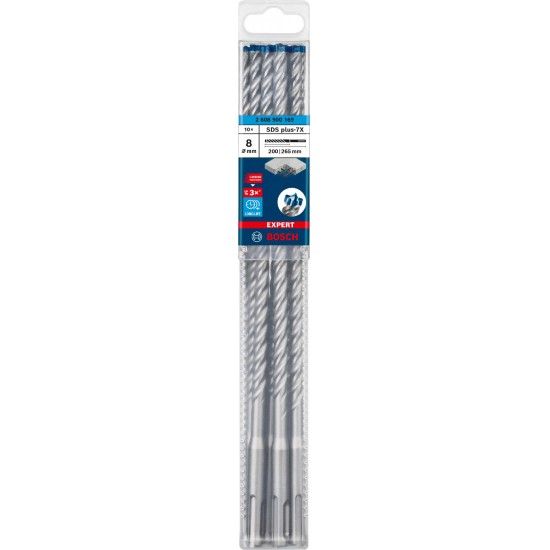Broca EXPERT SDS plus-7X, 8 x 200 x 265 mm, 10 unidades ref� 2608900169 BOSCH