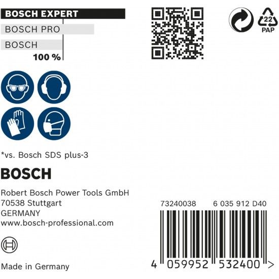 Broca EXPERT SDS plus-7X, 8 x 100 x 165 mm, 10 unidades ref� 2608900167 BOSCH