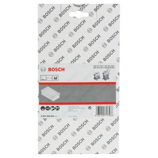Filtro de pregas planas de celulose ref� 2607432033 BOSCH