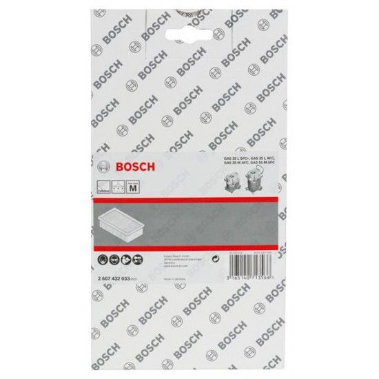 Filtro de pregas planas de celulose ref� 2607432033 BOSCH