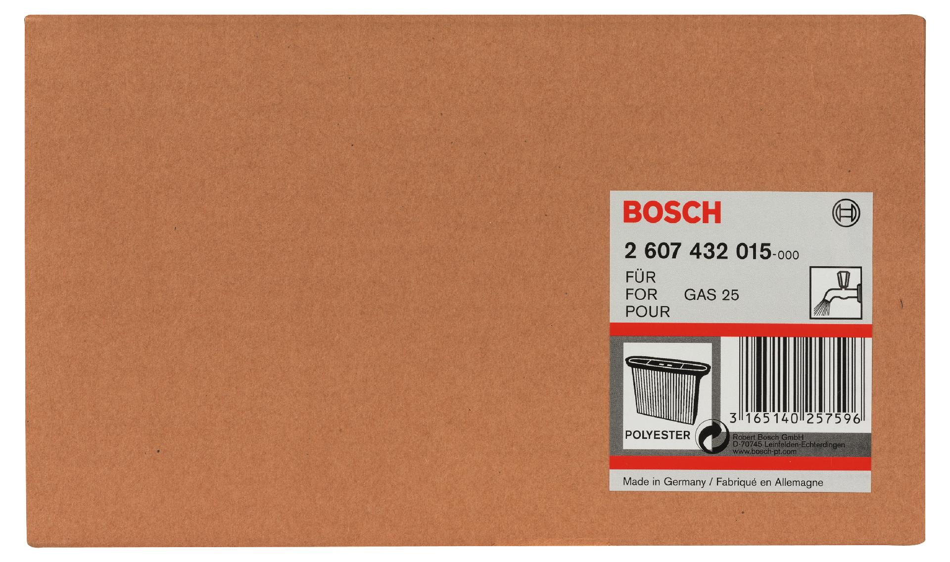Filtro de pregas de poliéster refª 2607432015 BOSCH