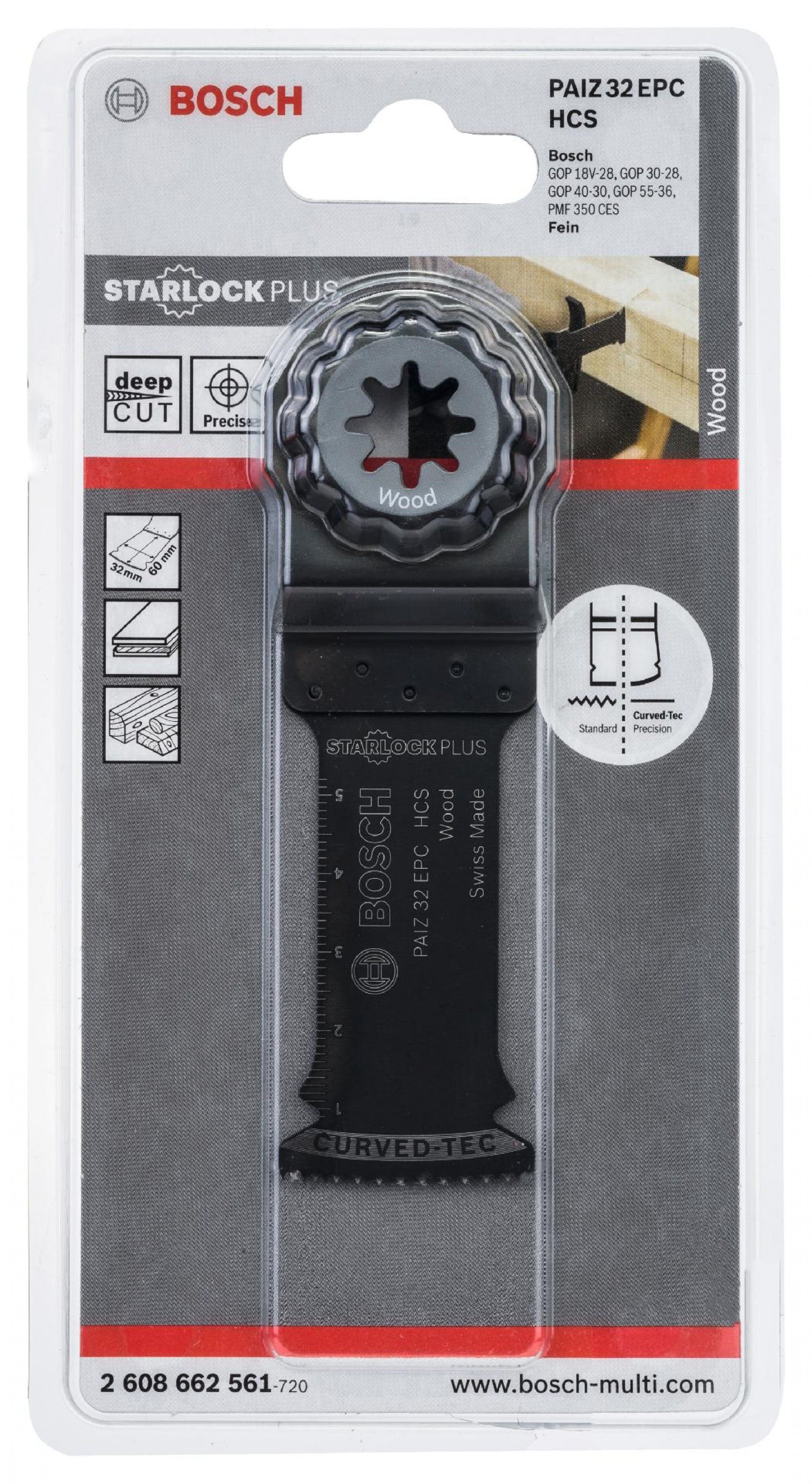 Lâmina de serra de imersão HCS PAIZ 32 EPC Wood refª 2608662561 BOSCH