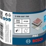 Rolo de lixa PRO C355, 115 mm, 5 m, G120 ref� 2608607786 BOSCH