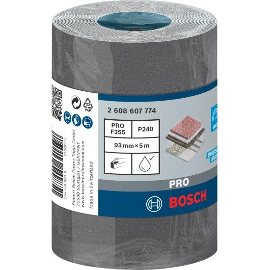 Rolo de lixa PRO C355, 93 mm, 5 m, G240 ref� 2608607774 BOSCH