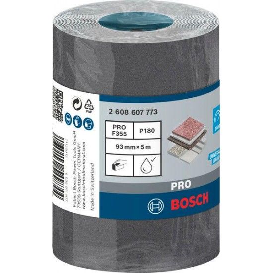 Rolo de lixa PRO C355, 93 mm, 5 m, G180 ref� 2608607773 BOSCH