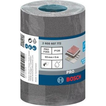 Rolo de lixa PRO C355, 93 mm, 5 m, G120 ref� 2608607772 BOSCH