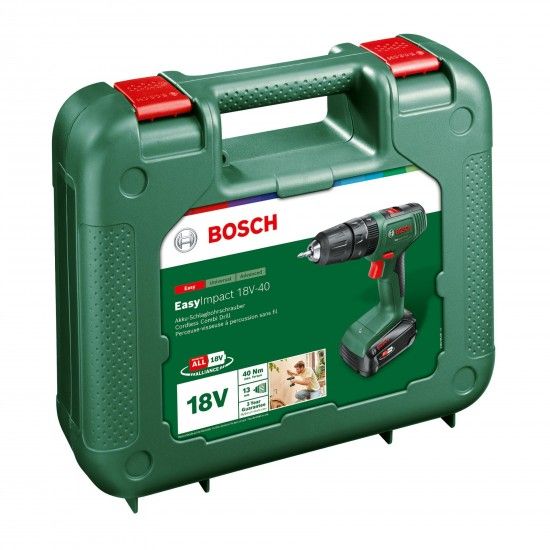 Aparafusadora com percussão sem fio EasyImpact 18V-40 refª 06039D8107 BOSCH Aparafusadora com percussão sem fio EasyImpact 18V-40 refª 06039D8107 BOSCH