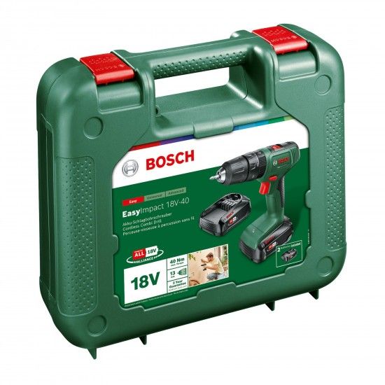 Aparafusadora com percussão sem fio EasyImpact 18V-40 refª 06039D8108 BOSCH Aparafusadora com percussão sem fio EasyImpact 18V-40 refª 06039D8108 BOSCH
