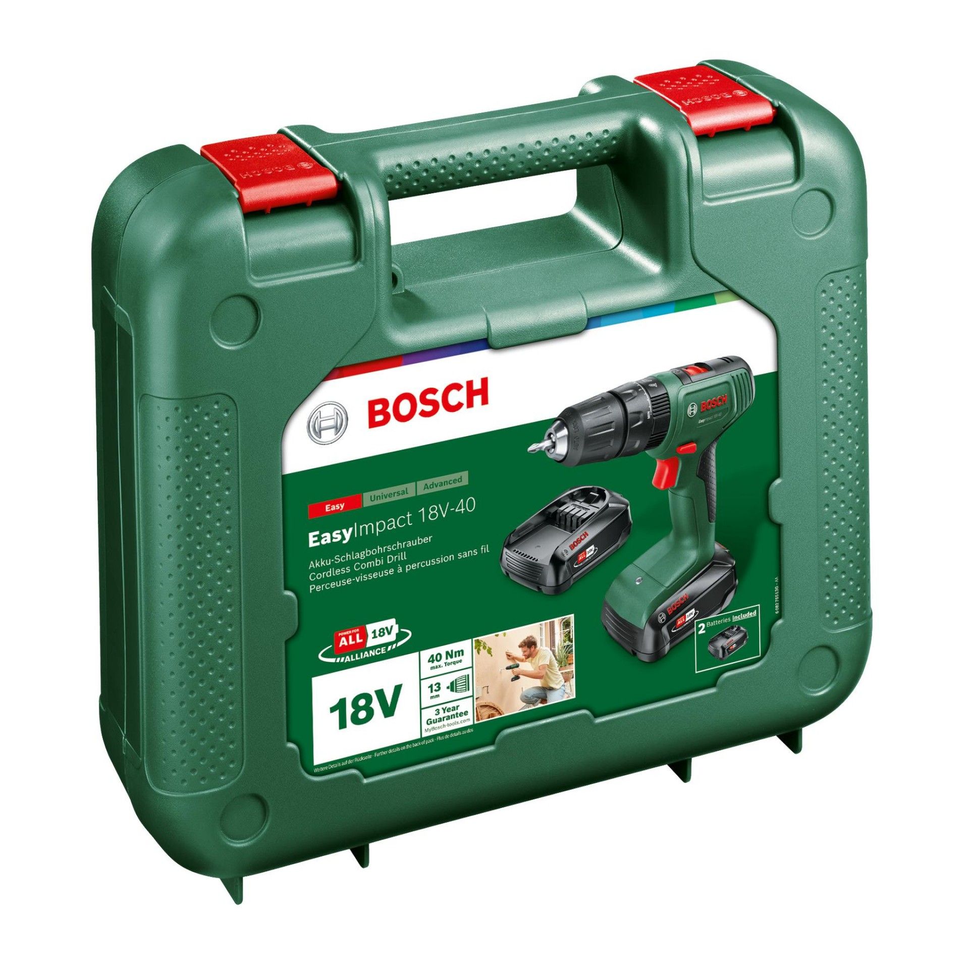 Aparafusadora com percussão sem fio EasyImpact 18V-40 refª 06039D8108 BOSCH