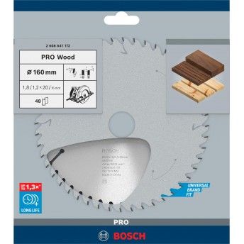Disco PRO Wood, 160 x 1,8 x 20 mm, T48 ref� 2608641172 BOSCH