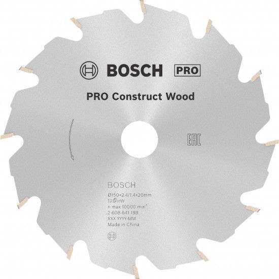 Disco PRO Construct Wood, 150 x 2,4 x 20 mm refª 2608641199 BOSCH Disco PRO Construct Wood, 150 x 2,4 x 20 mm refª 2608641199 BOSCH
