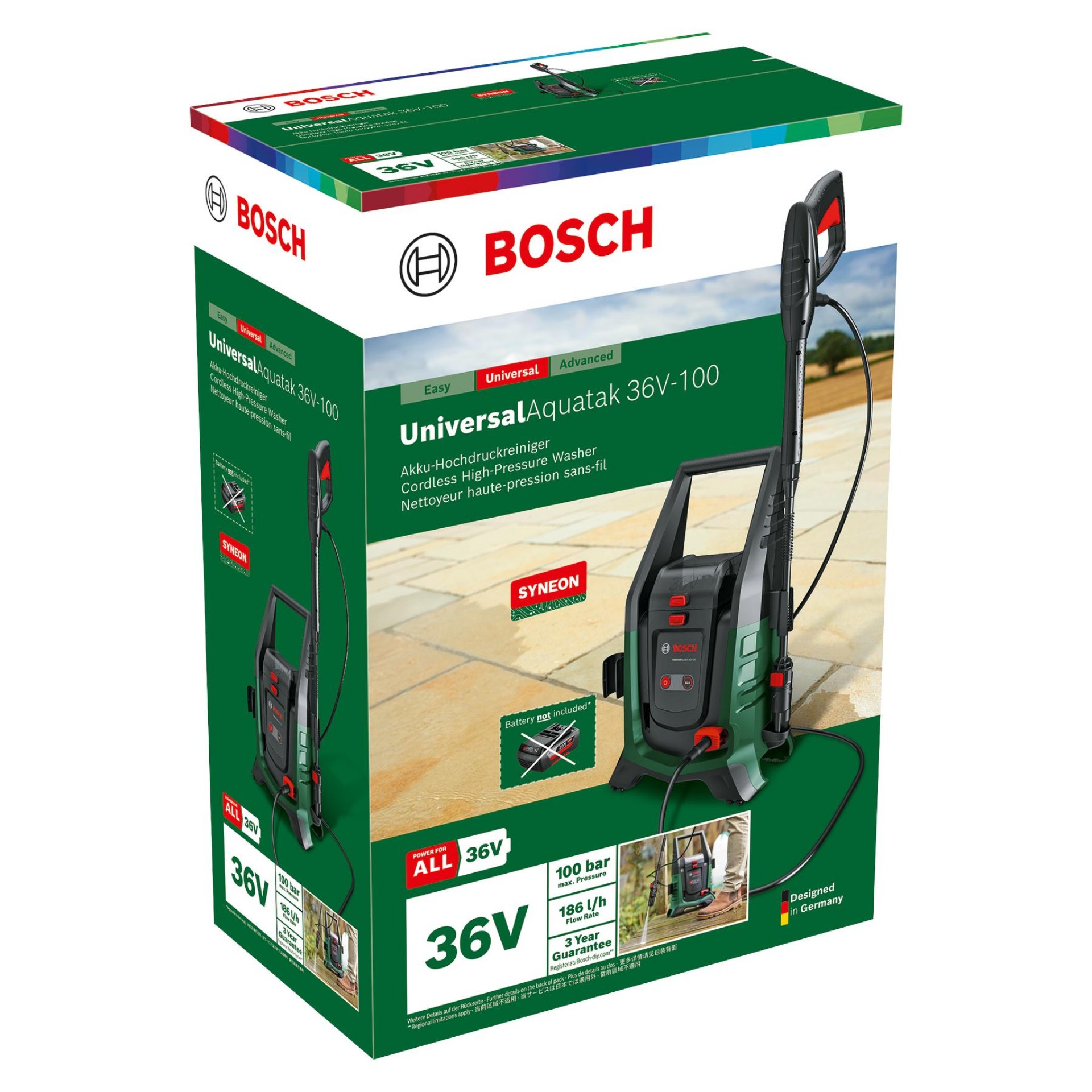 Máquina de lavar de alta pressão sem fio UniversalAquatak 36V-100 refª 06008C7002 BOSCH
