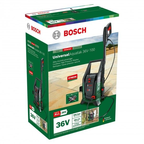 M�quina de lavar de alta press�o sem fio UniversalAquatak 36V-100 ref� 06008C7002 BOSCH