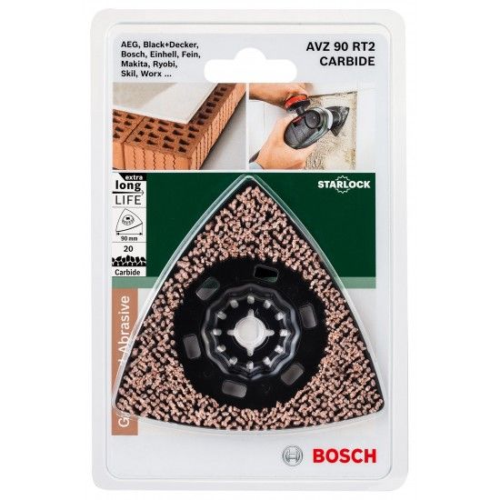 Serras verticais/de sabre Placa de lixar Starlock AVZ 90 RT2 Carbide RIFF ref� 2609256F13 BOSCH