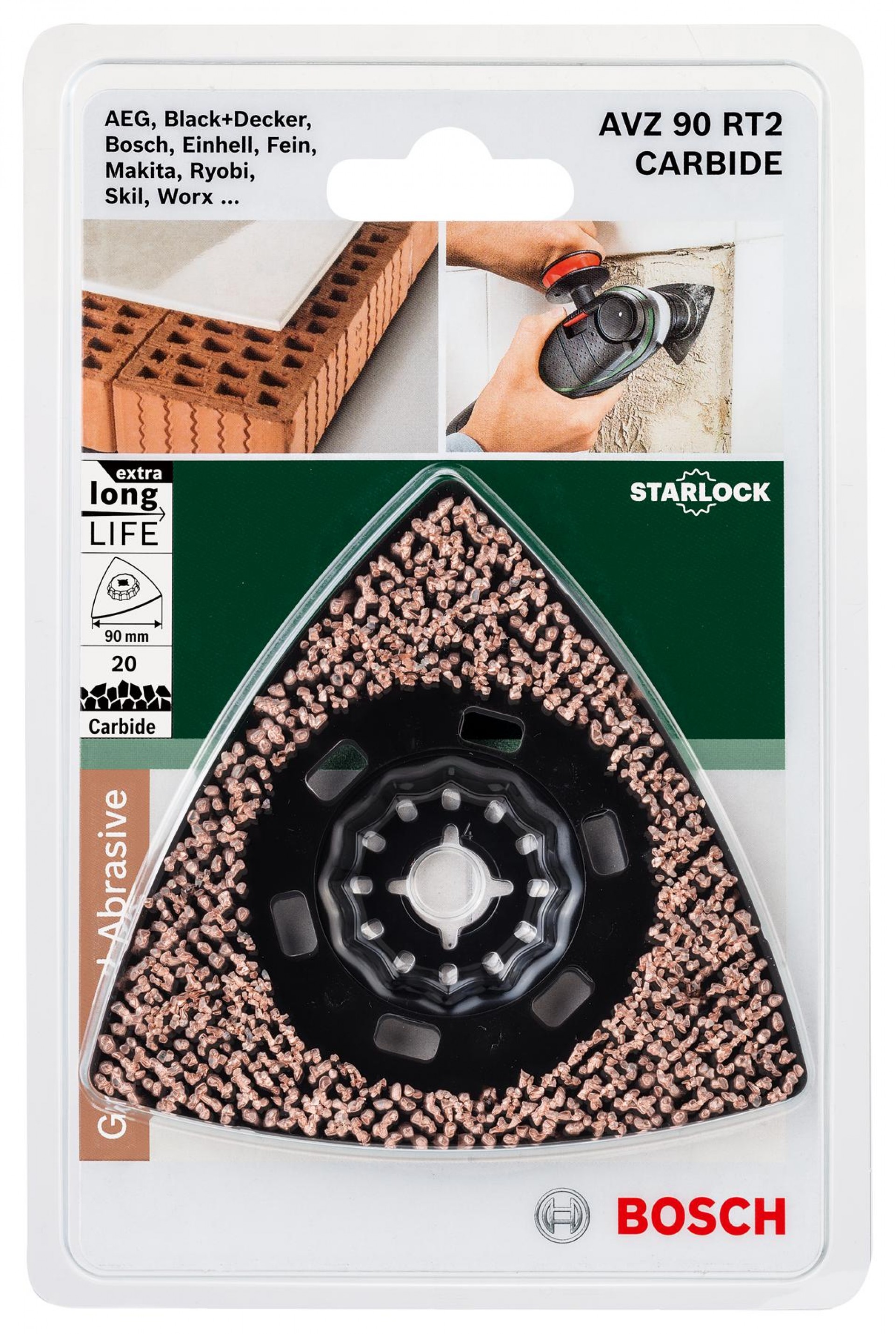 Serras verticais/de sabre Placa de lixar Starlock AVZ 90 RT2 Carbide RIFF refª 2609256F13 BOSCH