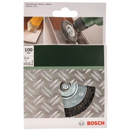 Catrabucha para berbequins - arame ondulado, 100 mm refª 2609256532 BOSCH Catrabucha para berbequins - arame ondulado, 100 mm refª 2609256532 BOSCH