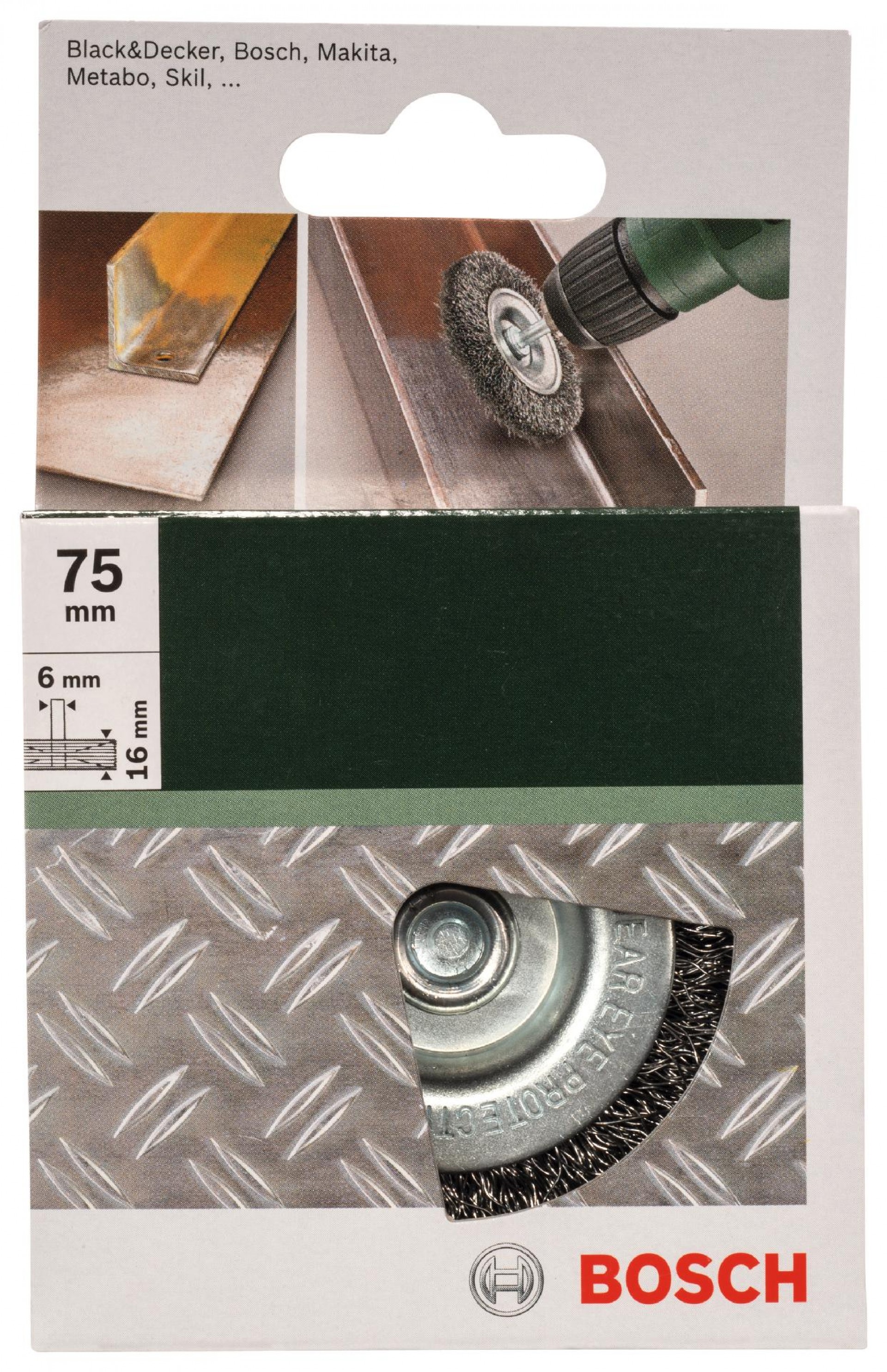 Catrabucha para berbequins - arame ondulado, 75 mm refª 2609256530 BOSCH