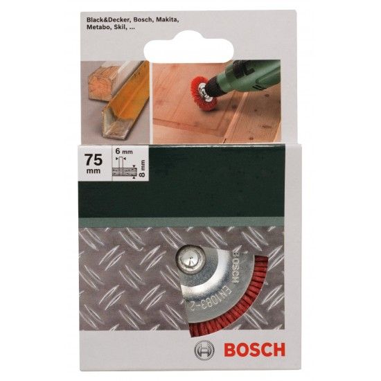 Catrabucha c/espig�o nylon abrasivo K80, 75 mm ref� 2609256535 BOSCH