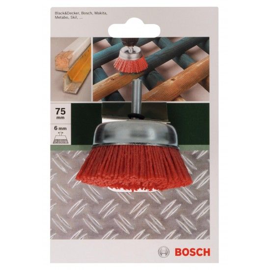 Catrabucha para berbequins ? arame de nylon com corindo abrasivo K80, 75 mm refª 2609256525 BOSCH Catrabucha para berbequins ? arame de nylon com corindo abrasivo K80, 75 mm refª 2609256525 BOSCH