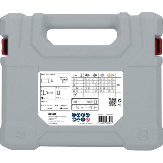 Conjunto de serras craneanas PRO Multi Material com eixo Q-Lock, 10 pe�as ref� 2608901551 BOSCH