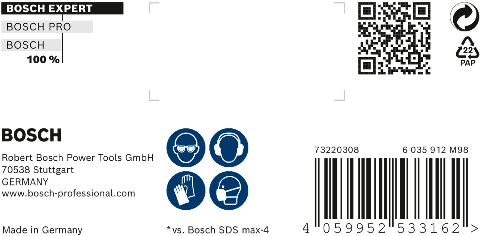 Broca EXPERT SDS max-8X de 25 x 600 x 720 mm refª 2608900242 BOSCH
