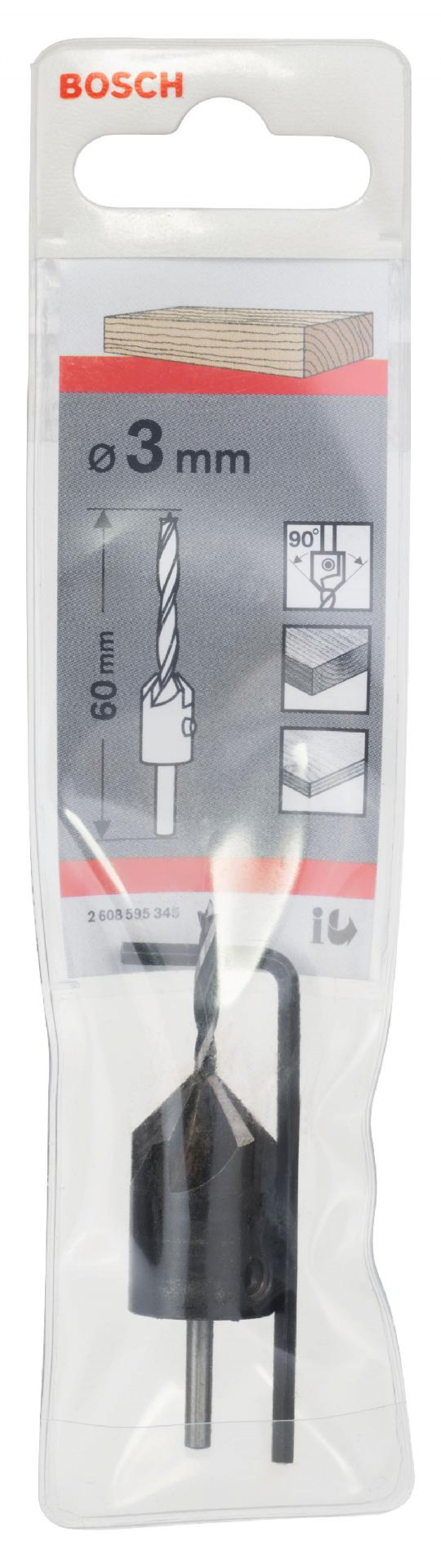 Brocas em espiral para madeira com escareador refª 2608595345 BOSCH