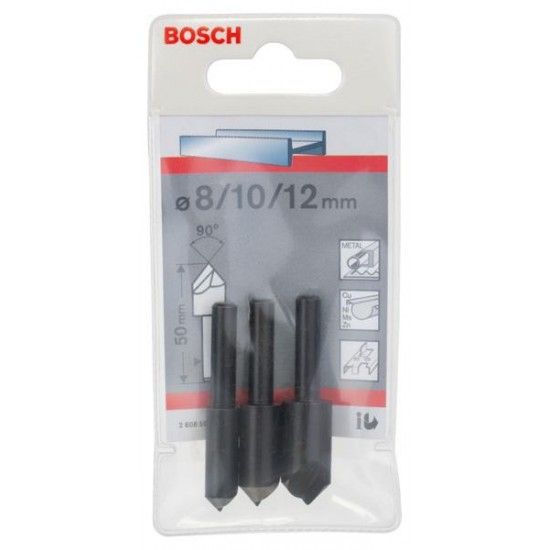 Fresa c�nica, sortidos Conjunto de brocas de escarea��o, 3 unidades, 6 - 8 mm ref� 2608596667 BOSCH