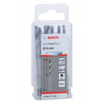 Broca HSS PointTeQ Hex, 4,0 mm, 10 unidades ref� 2608577543 BOSCH